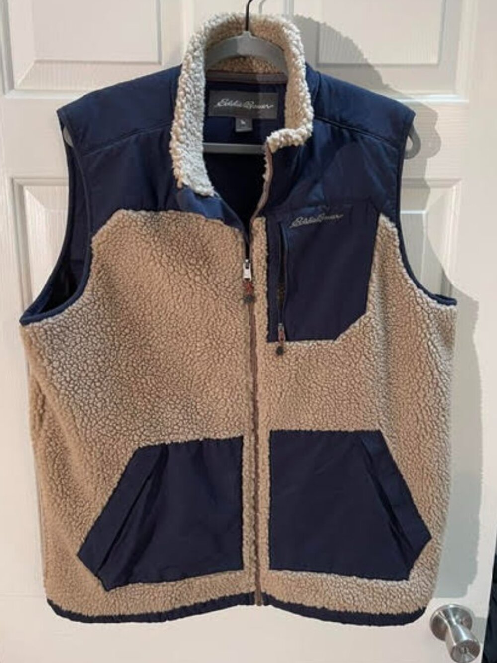 Eddie Bauer Men's Sherpa Fleece Vest LARGE